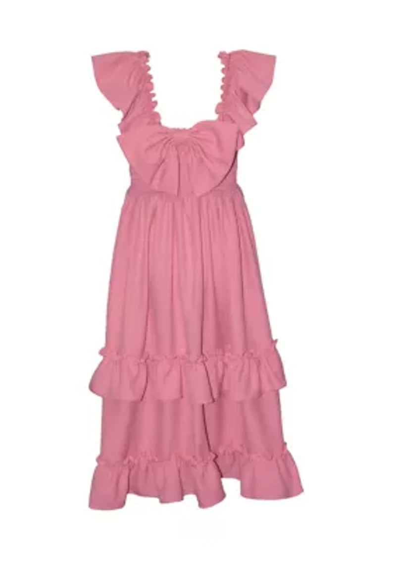 Girls 7-16 Tiered Ruffle Maxi Dress