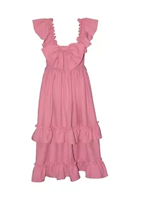 Girls 7-16 Tiered Ruffle Maxi Dress