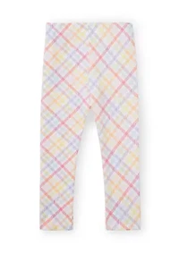 Girls 4-6x Sequin Bunny Top Plaid Legging