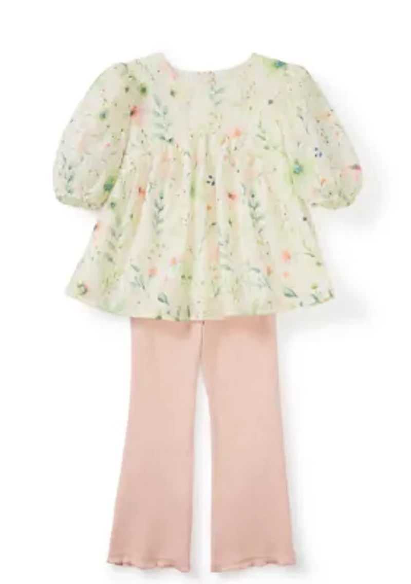 Girls 4-6x 2 Piece Leggings & Top