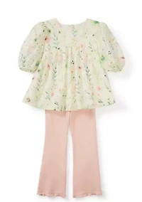 Girls 4-6x 2 Piece Leggings & Top