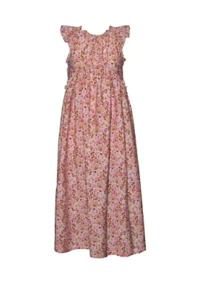 Girls 4-6x Floral Cage Back Maxi Dress