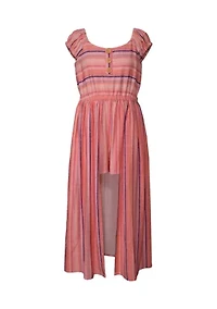 Girls 7-16 Stripe Walk Through Dress