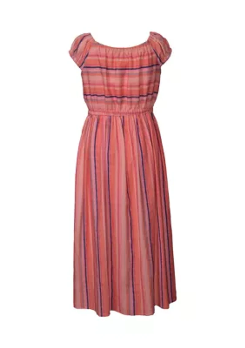 Girls 7-16 Stripe Walk Through Dress