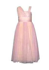 Girls 7-16 Sequin Top Mesh Skirt Dress