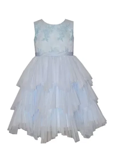 Girls 7-16 Sequin Tiered Mesh Dress