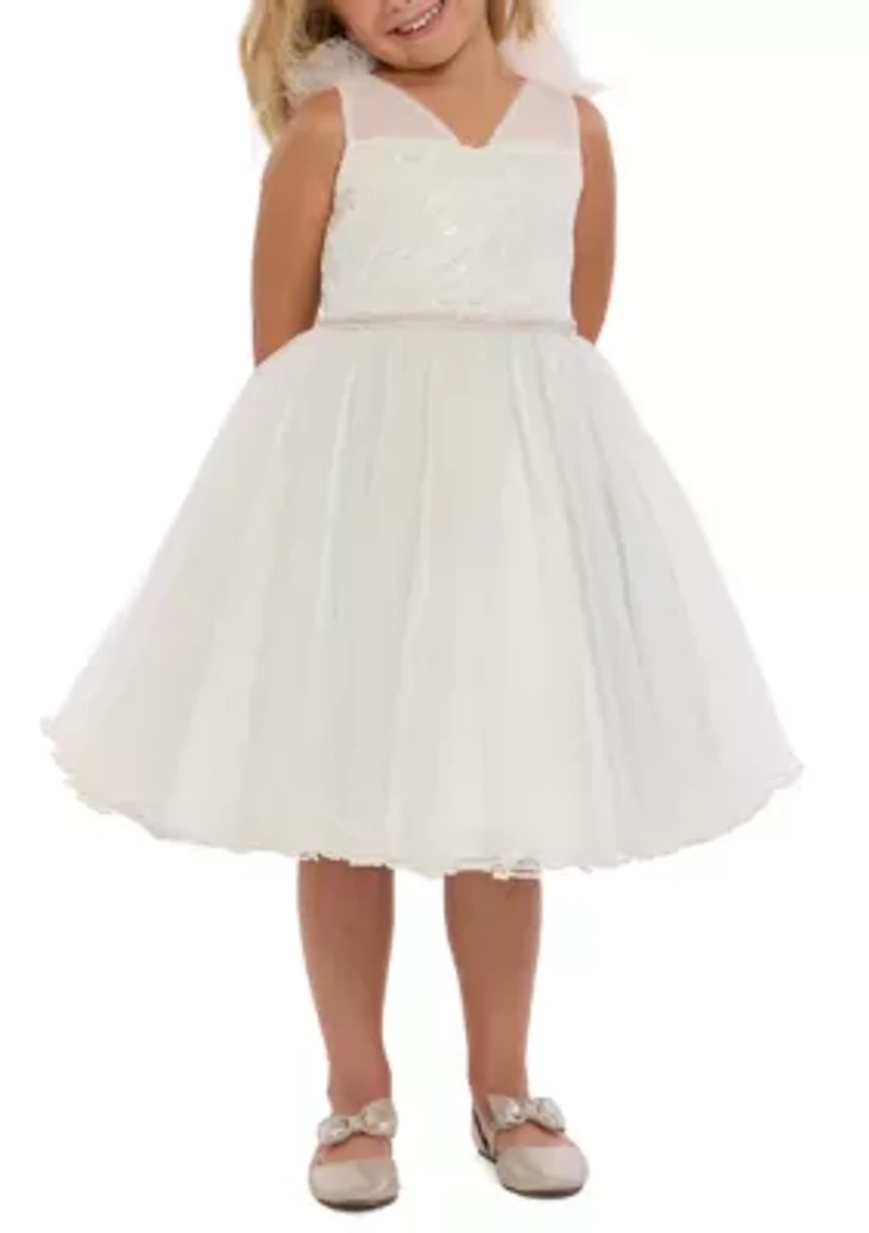 Girls 7-16 Tie Shoulder Ballerina Dress