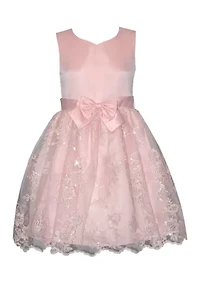 Girls 7-16 Sequin Bodice Scallop Skirt Dress