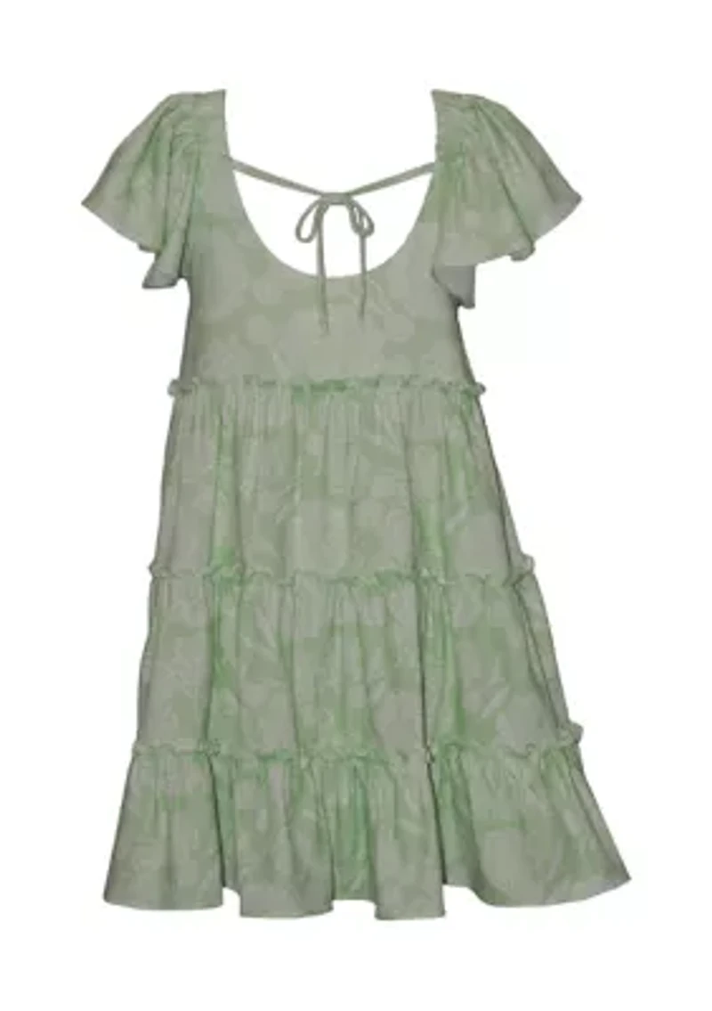 Girls 7-16 Tiered Printed Maxi Dress