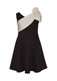 Girls 7-16 Bow Detail Skater Dress