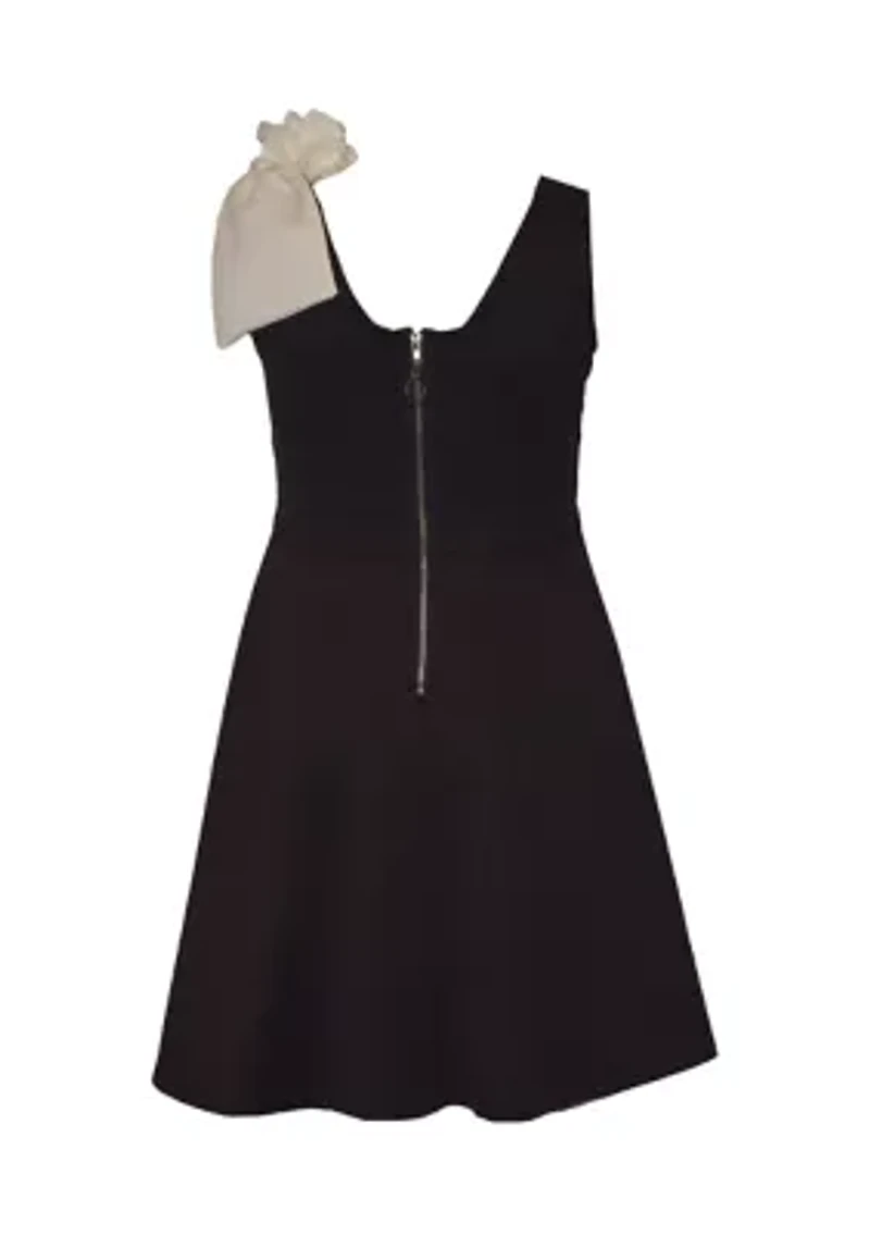 Girls 7-16 Bow Detail Skater Dress