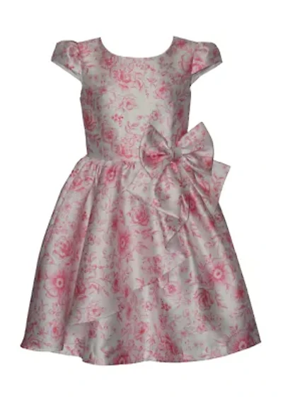 Girls 7-16 Toile Mikado Bow Waist Dress