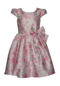 Girls 7-16 Toile Mikado Bow Waist Dress