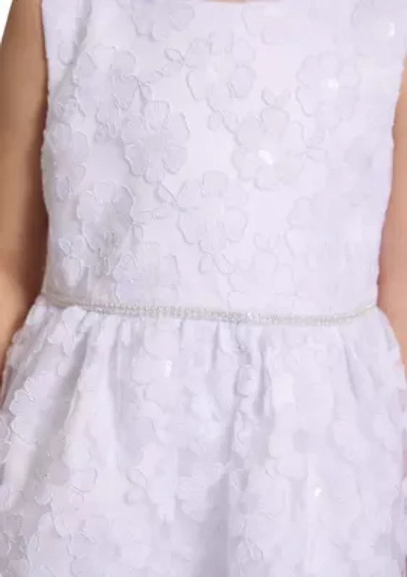 Girls 7-16 Allover Sparkle Lace Dress
