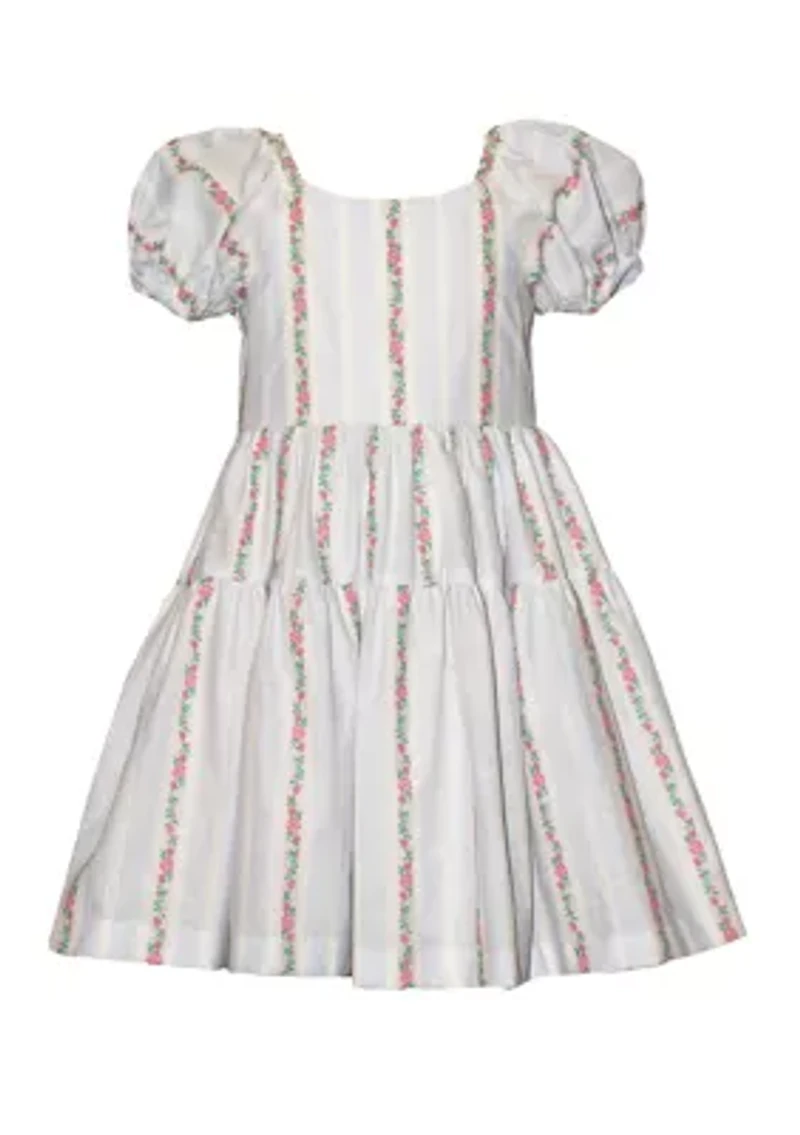 Girls 7-16 Wallpaper Striped Dress