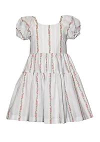 Girls 7-16 Wallpaper Striped Dress