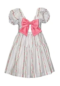 Girls 7-16 Wallpaper Striped Dress