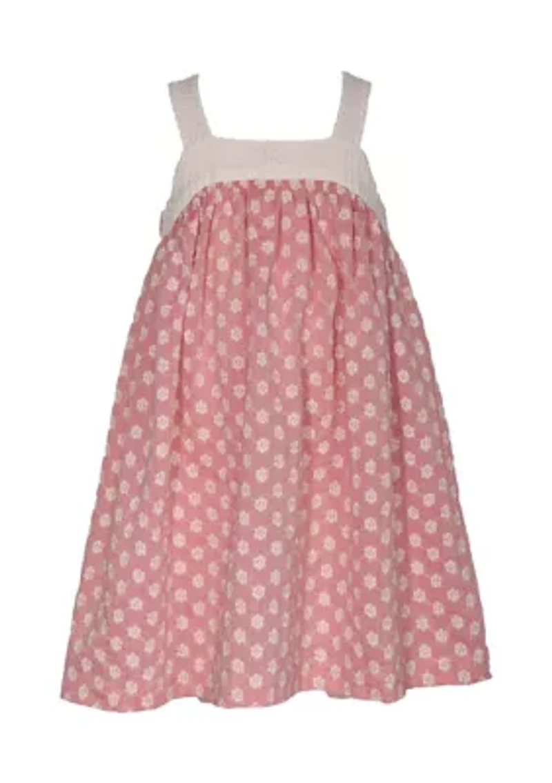 Girls 4-6x Crochet Trim Textured Float Dress