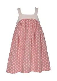 Girls 4-6x Crochet Trim Textured Float Dress