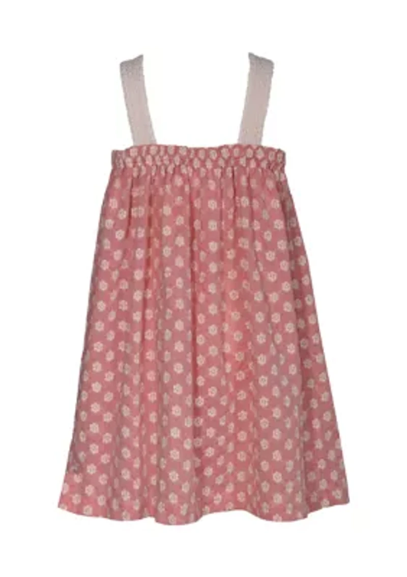 Girls 4-6x Crochet Trim Textured Float Dress