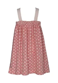 Girls 4-6x Crochet Trim Textured Float Dress