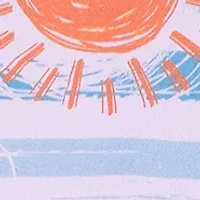 Girls 4-6x Sun and Sea Printed Dress with Scrunchies