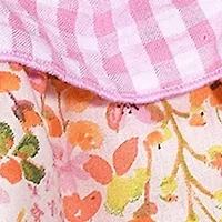 Girls 4-6x Seersucker Printed Ruffle Top and Shorts Set