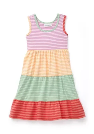 Girls 4-6x Mixed Striped Tiered Dress