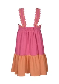 Girls 4-6x Sleeveless Color Block Dress
