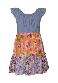 Girls 4-6x Mixed Print Sundress