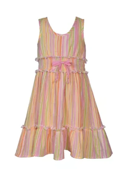 Girls 4-6x Stripe Gauze Smocked Waist Dress