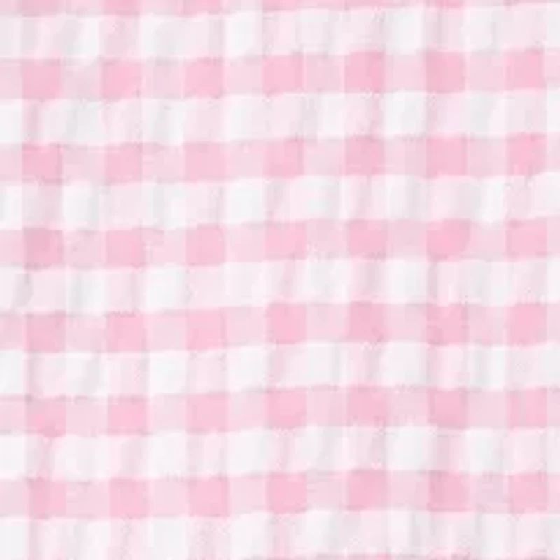 Girls 4-6x Pink Check Embroidered Bodice Dress