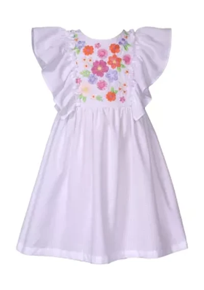 Girls 4-6x Flutter Sleeve Sundress