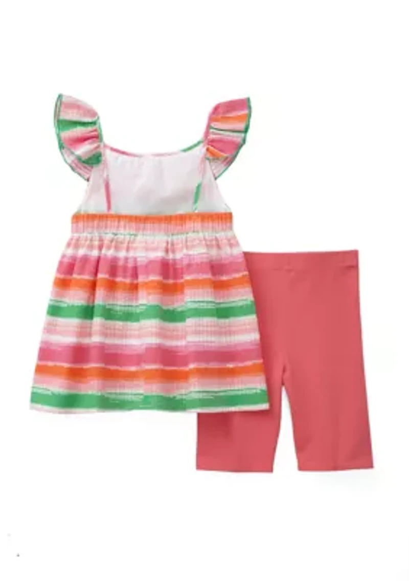 Girls 4-6x Multi Stripe Seersucker Set