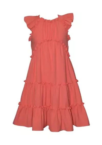 Girls 4-6x Bow Back Tiered Dress