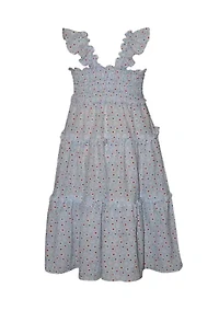 Girls 7-16 Daisy Tiered Smocked Dress
