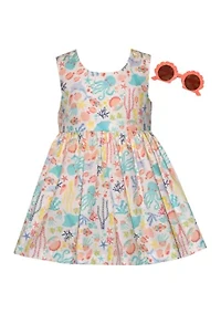 GIRLS 4-6x Sealife Cross Back Dress