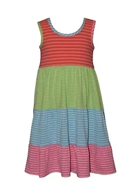 Girls 4-6x Knit Mixed Striped Dress