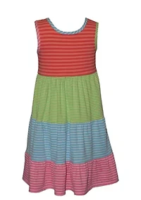 Girls 4-6x Knit Mixed Striped Dress