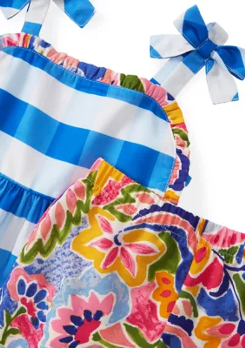 Girls 4-6 Checkered Paisley Shorts Set