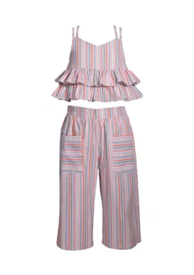 Girls 7-16 Strappy Tiered Top and Matching Pants Set