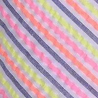 Girls 7-16 Seersucker Faux Button Front Bow Shoulder Strap Dress
