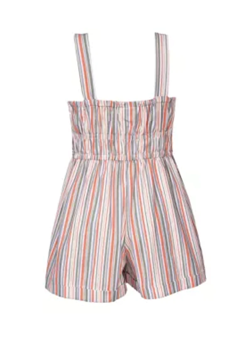Girls 7-16 Multi Stripe Romper