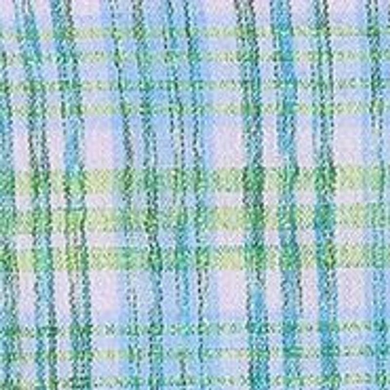 Girls 7-16 Plaid Printed Romper with Wooden Buttons