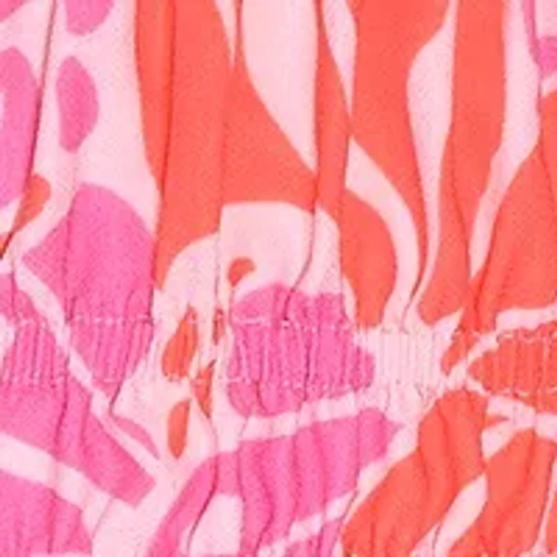 Girls 7-16 Flutter Sleeve Printed Romper