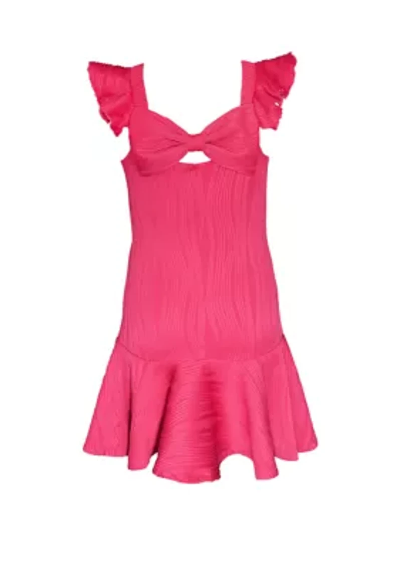 Girls 7-16 Textured Knit Drop Waist Dress