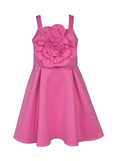 Girls 7-16 Flower Scuba Skater Dress