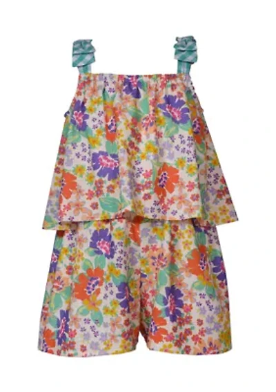Girls 7-16 Gauze Popover Printed Romper