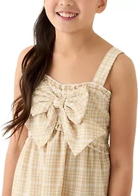 Girls 7-16 Check Bow Midi Dress