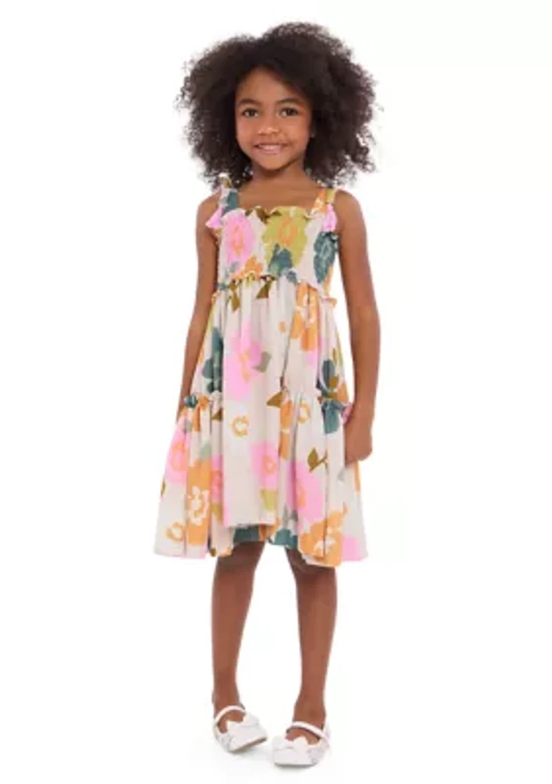 Girls 7-16 Oversized Floral Printed Sundress